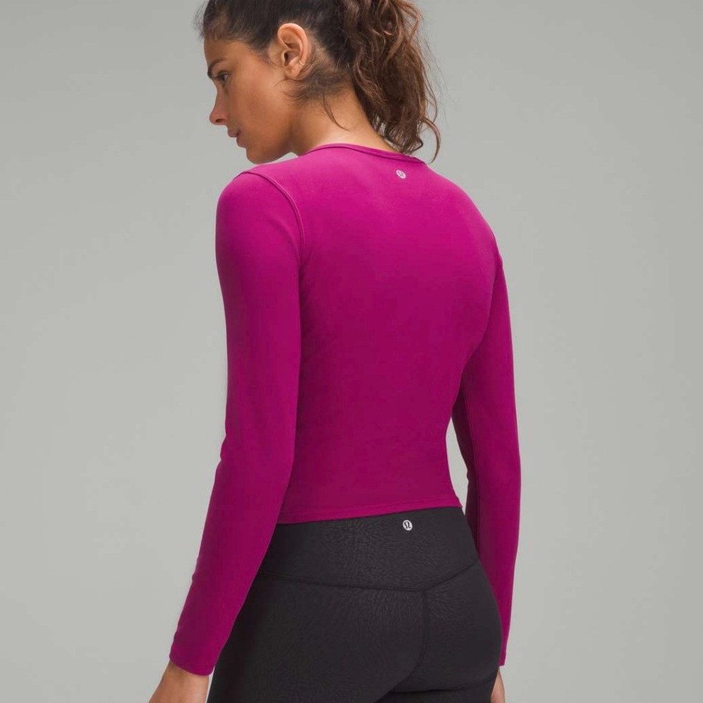 Lululemon All It Takes Long-Sleeve Shirt Nulu Magenta Purple Size 10